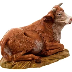 Bue Seduto 12Cm Statuetta In Resina