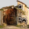Capanna 45X30X36Cm Con Luce E Forno Effetto Fiamma Realistica