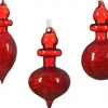 Ciondolo Natalizio Appendibile H13Cm In Vetro Soffiato Rosso