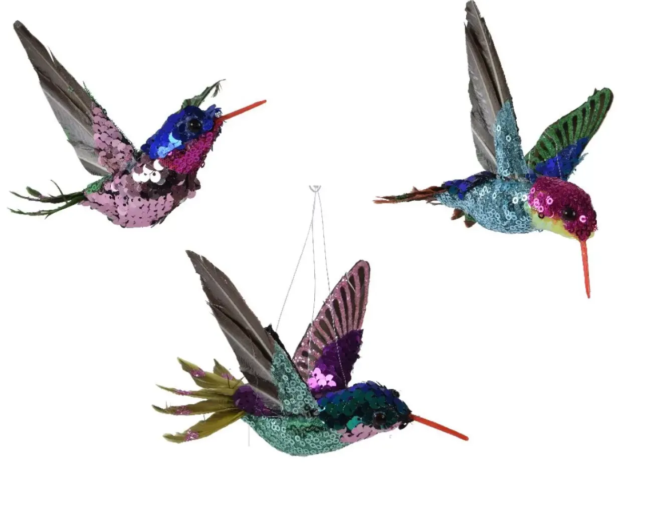 1 Colibri Natalizio Appendibile Colore Assortito