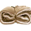 Coperta Plaid Lars 150X200Cm Marrone Chiaro Taffy Scamosciata