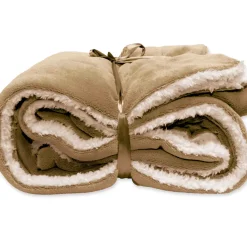 Coperta Plaid Lars 150X200Cm Marrone Chiaro Taffy Scamosciata