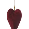 Cuore Velluto Appendibile 18Cm Bordeaux