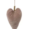 Cuore Velluto Appendibile 18Cm Champagne