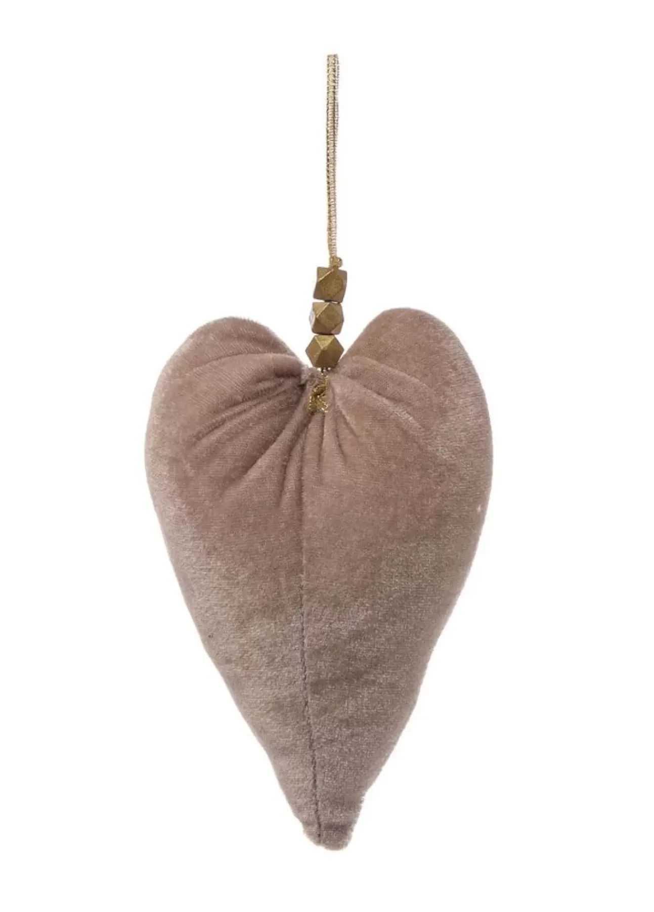 Cuore Velluto Appendibile 18Cm Champagne