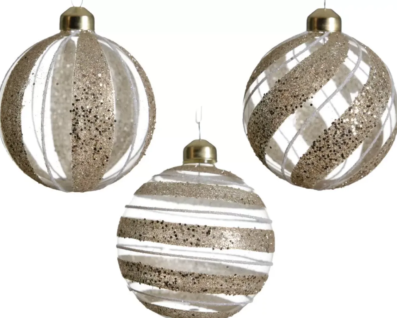 1 Decorazione Appendibile A Tema Natale D8Cm Champagne Modello Assortito