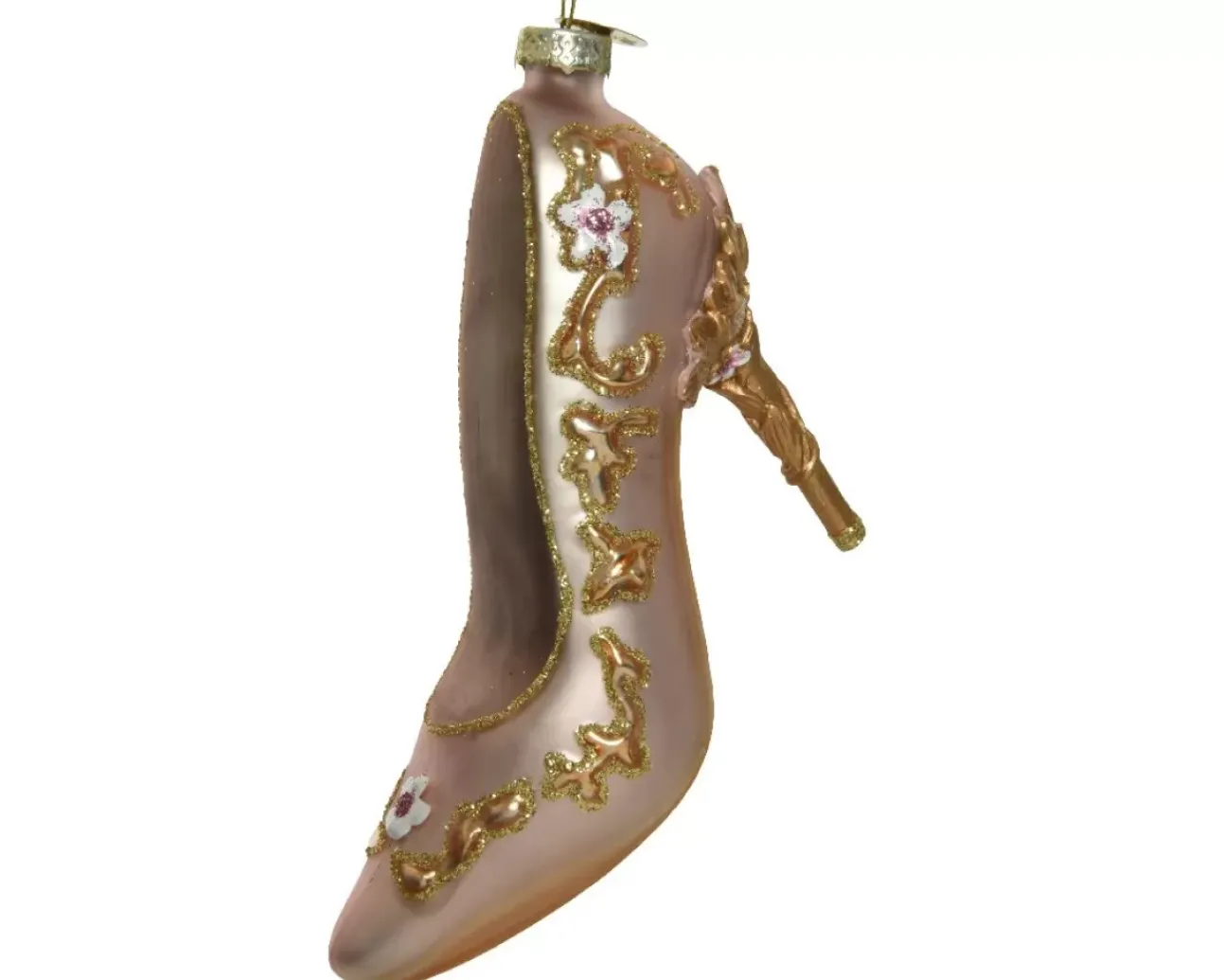 Decorazione Natalizia A Forma Di Scarpetta Oro Da Appendere