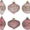 Decorazioni Appendibili A Tema Natale D8Cm Rosa Modello Assortito