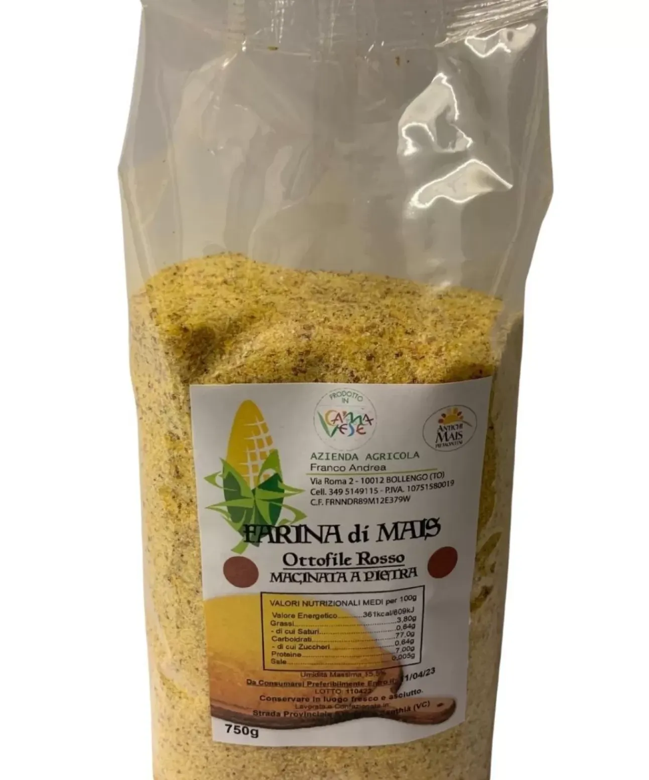 Farina Di Mais Polenta Ottofile Rosso 750Gr