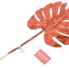 Foglia Natalizia Decorativa 60Cm Rosso