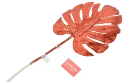 Foglia Natalizia Decorativa 60Cm Rosso