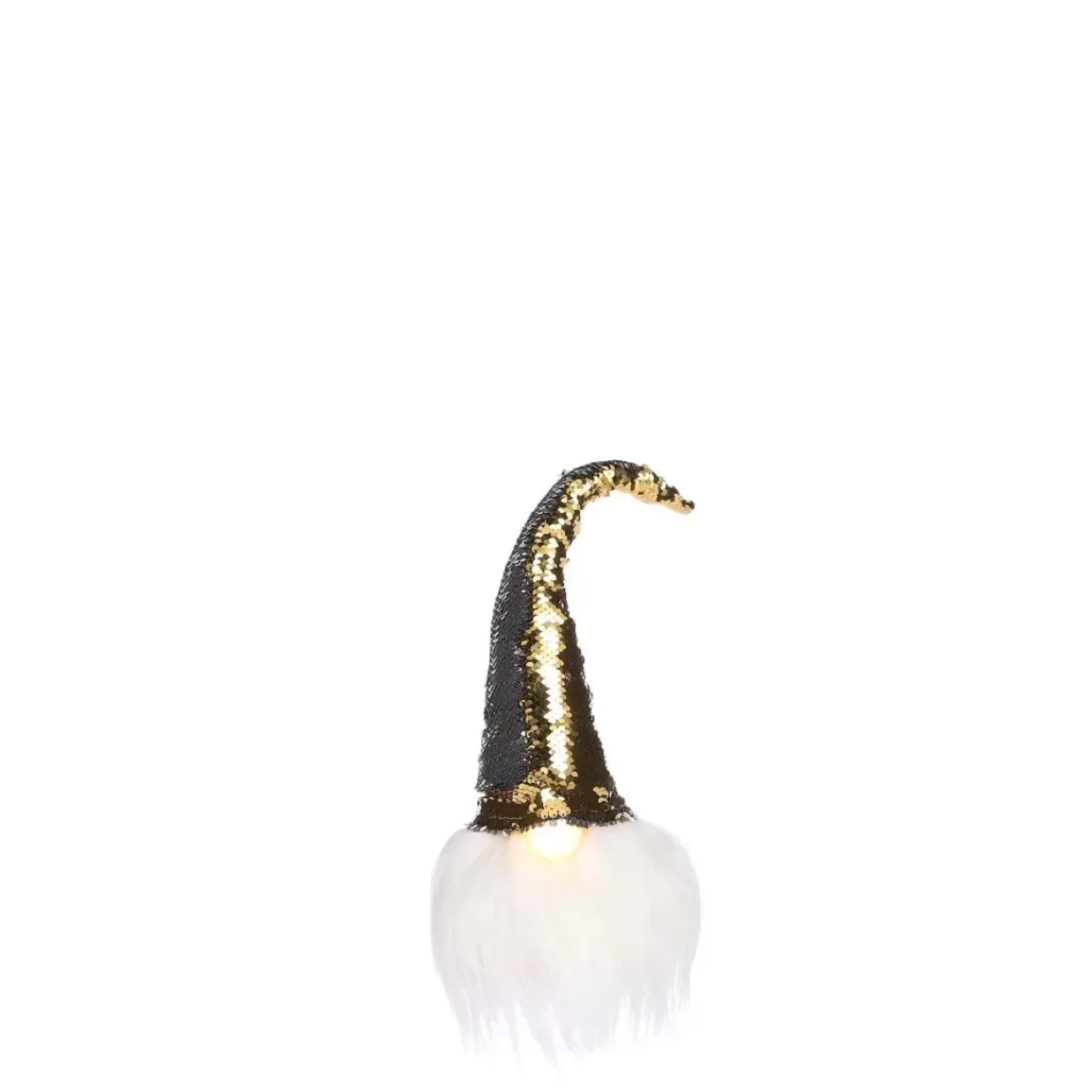 Gnomo Fermaporta Oro 40Cm Con Led