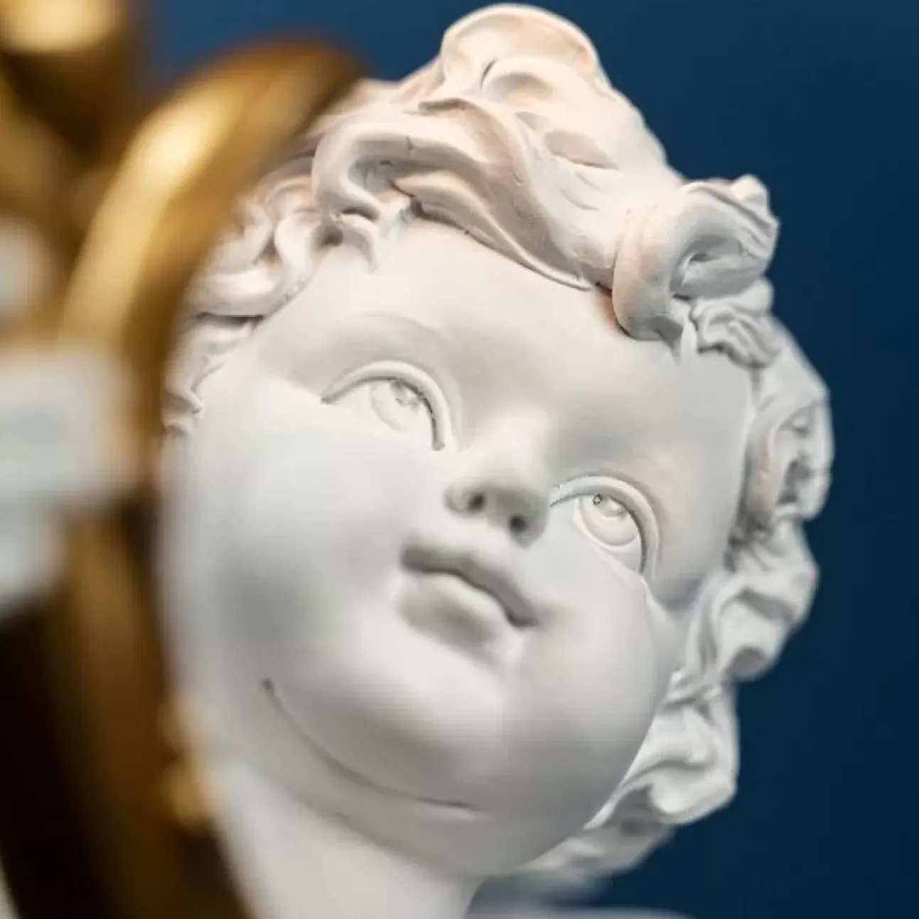 Lampada Da Tavolo Putto 23X22X49Cm Bianco/Oro