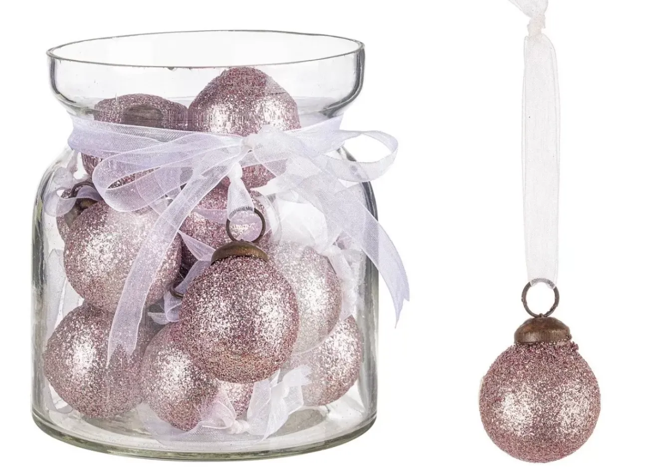 Mini Pallina Rosa Con Fiocco 2,5Xh2,5Cm