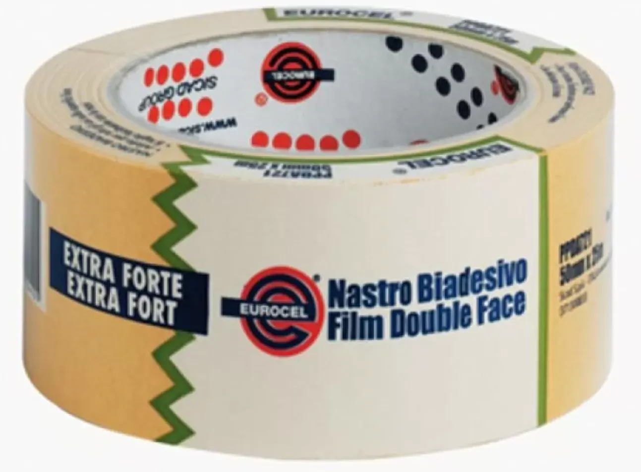 Nastro Biadesivo Eurocel Plastificato Mm50 25Mt Per-Moquette E Passatoie