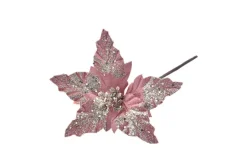 Offerta 15 Fiori Decorativi Con Gambo Lungo Rosa Scuro Glitter 70Cm