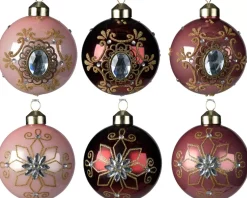 Offerta 12 Palline Con Gemma Decorativa 8Cm Assortite