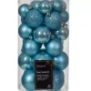 30 Palline Di Natale Assortite Colore Azzurro