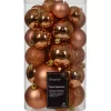 30 Palline Di Natale Assortite Colore Rame