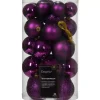 30 Palline Di Natale Assortite Colore Viola