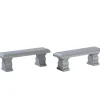 Panca In Pietra - Plaza Bench, Set Da 2