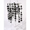 Paralume 30X60Cm Argento Lucido Pendente