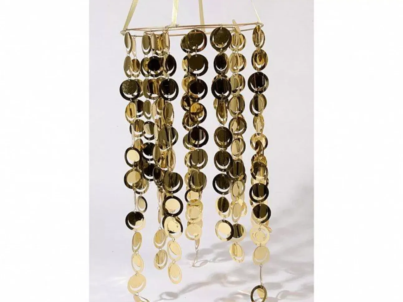 Paralume 30X60Cm Oro Satinato Lucido Pendente