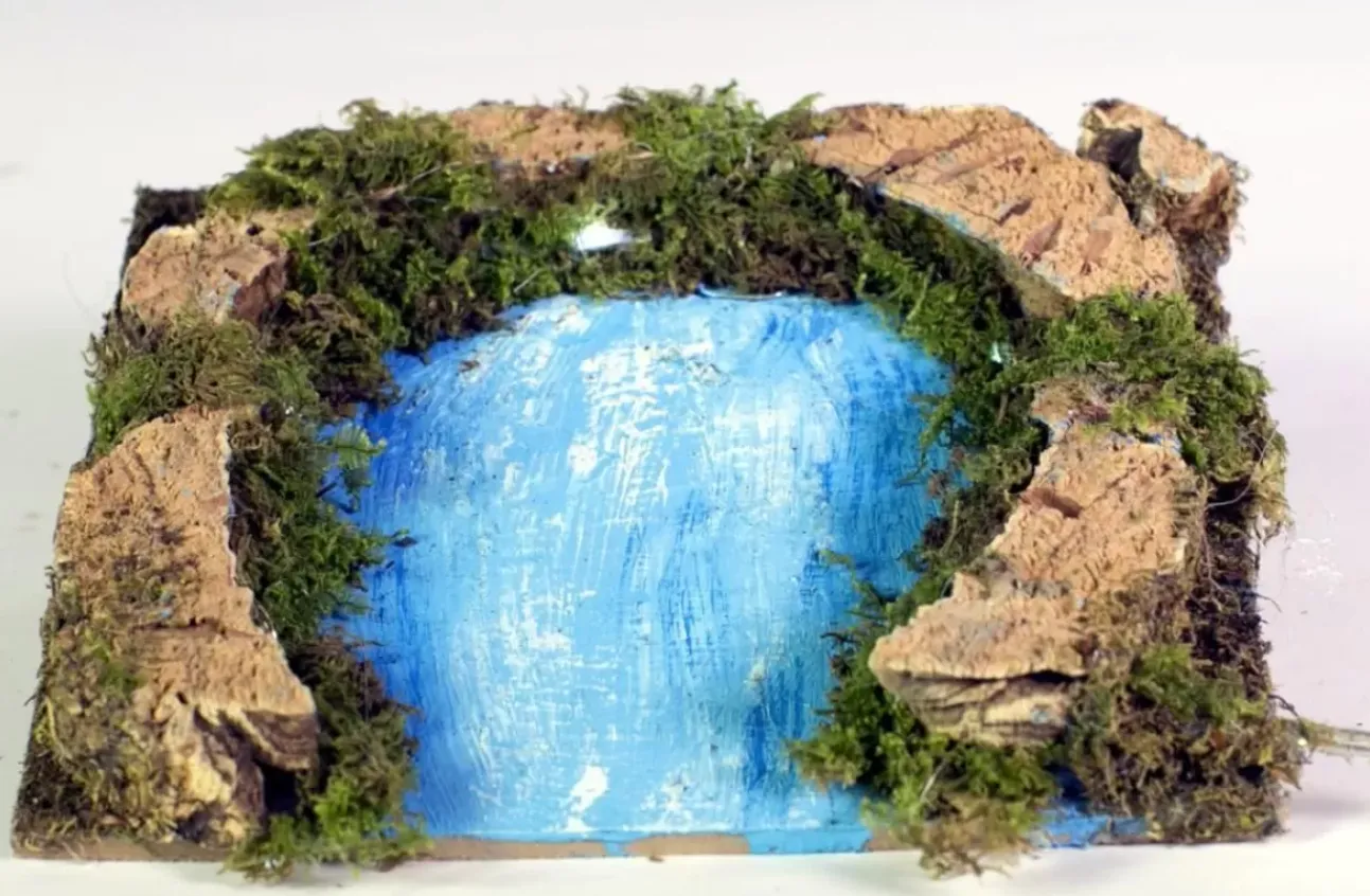 Parte Finale Del Fiume Con Luci 14X13Cm