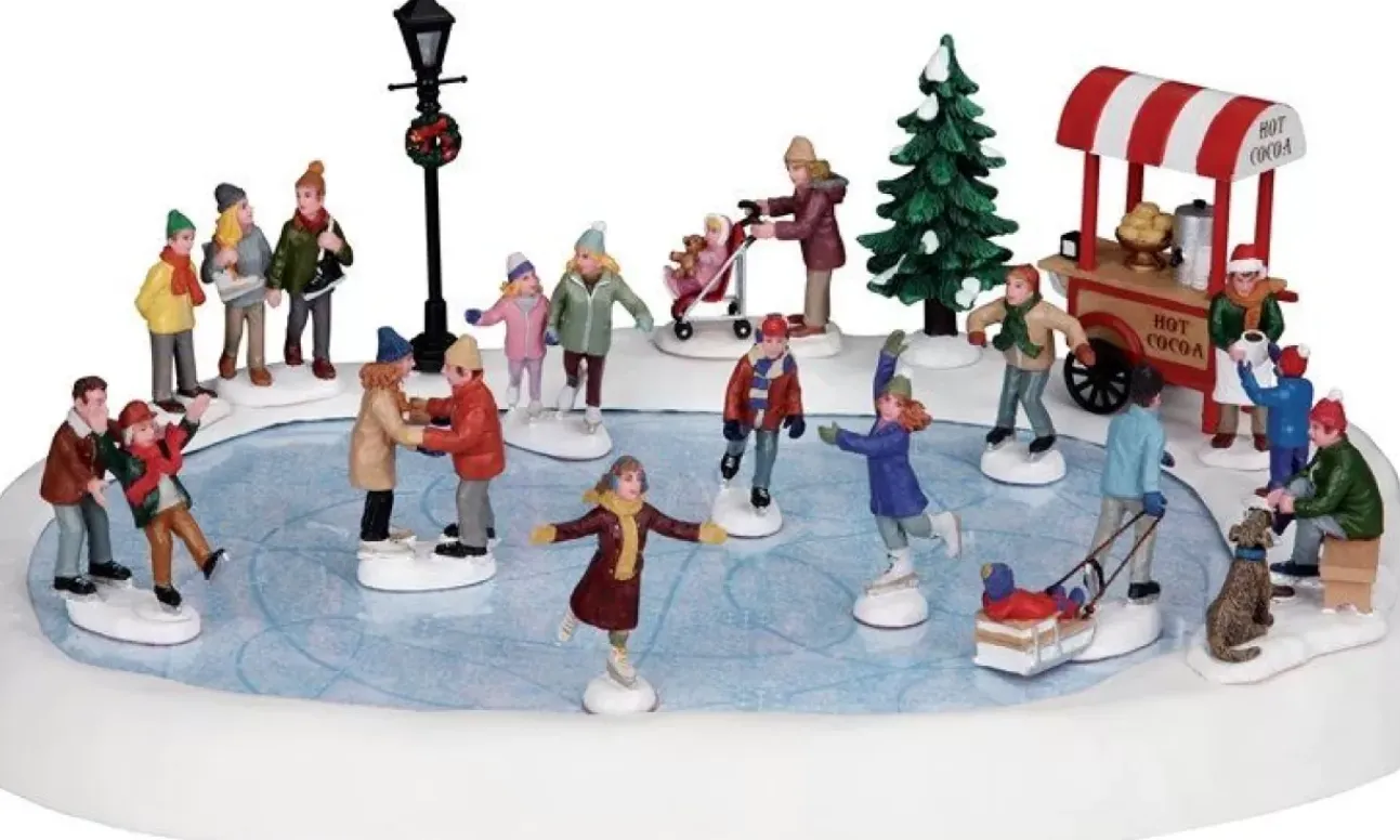 Pattinaggio Sul Ghiaccio - Village Skating Pond With Sound