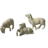 3 Pecore Bianche In Resina 10Cm