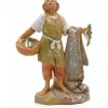 Pescatore Con Rete 12Cm In Resina (F-54)