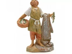 Pescatore Con Rete 12Cm In Resina (F-54)