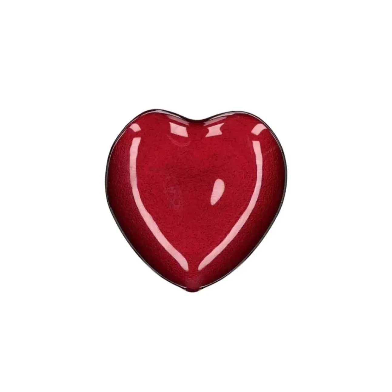 Piattino Cuore Rosso In Vetro