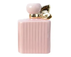 Portacandela Bottiglia Di Profumo 10,5X12Cm Rosa