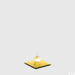 Portacandele Con Base Specchio Quadrata 12X12 Oro