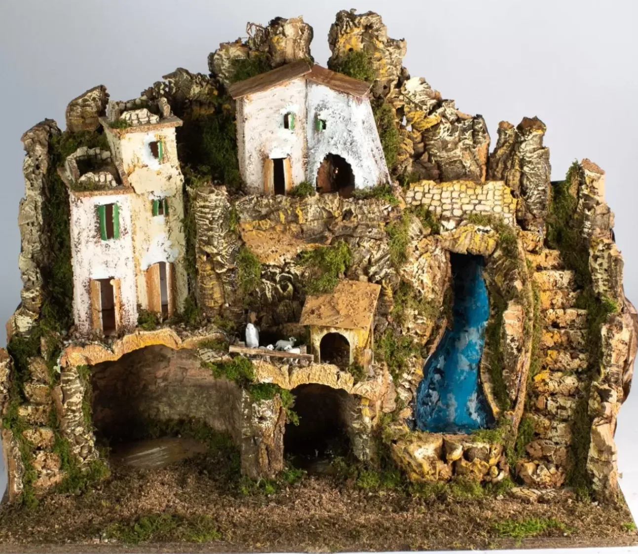 Presepe 60X34X44Cm Con Luci E Cascata Con Pompa