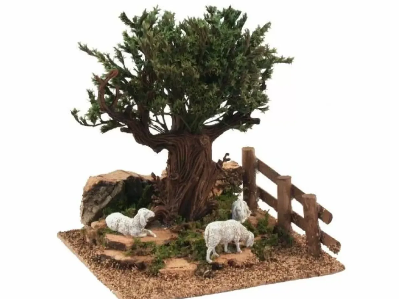 Quercia Sulla Collina Con Pecore 16X10X18Cm