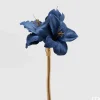 Ramo Con Amaryllis Blu Stelo Oro H50