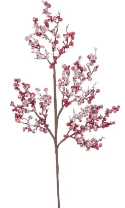 Ramo Con Bacche Rosse H50Cm