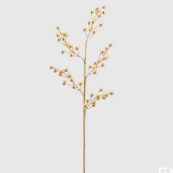 Ramo Di Ilex Oro Con Bacche H61Cm