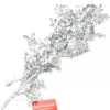 Ramo Natalizio Con Foglie 100Cm Argento