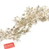 Ramo Natalizio Con Foglie 100Cm Champagne