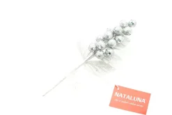 Ramo Natalizio Glitterato Argento