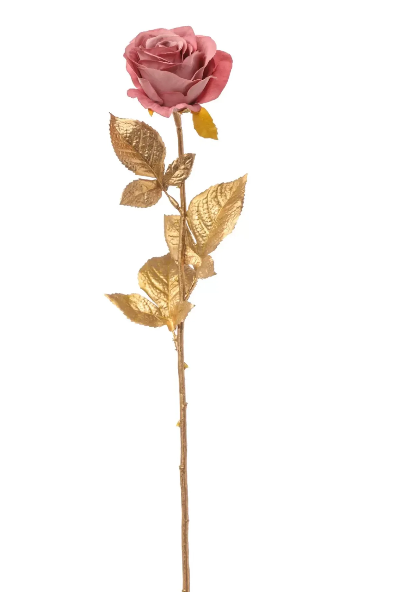 Ramo Oro Con Rosa 65Cm