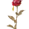 Ramo Oro Con Rosa Rosso 65Cm