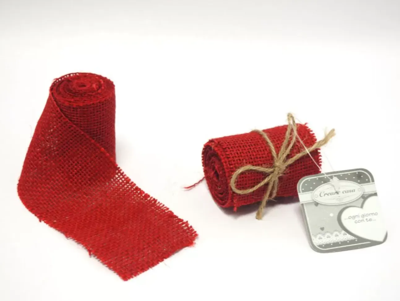 Rotolo Di Juta 150X6Cm Rosso