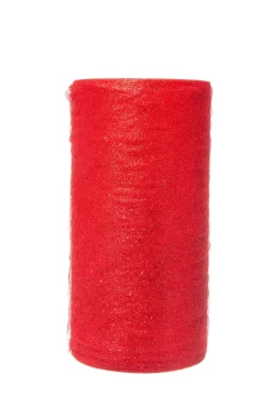Rotolo Tulle Sparkling Rosso 25Xmt.100