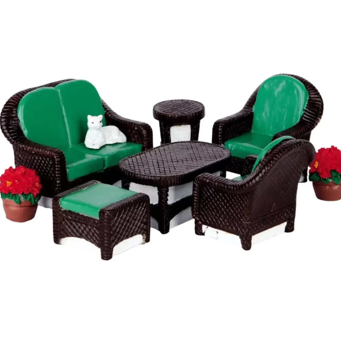 Salotto Da Giardino Per Presepe - Wicker Lawn Set