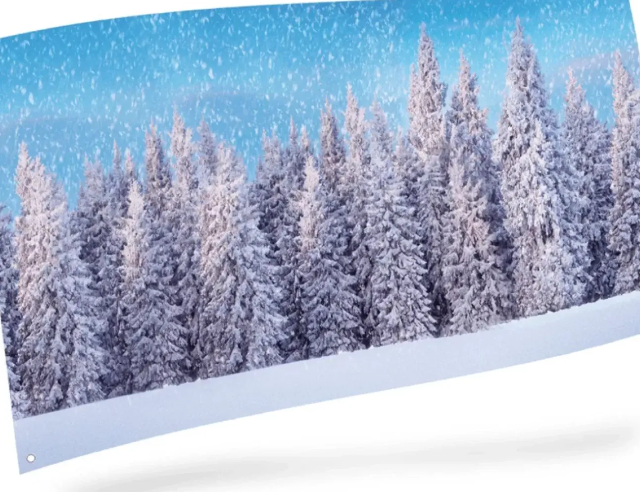 Sfondo Poster Foresta Innevata 150X75Cm