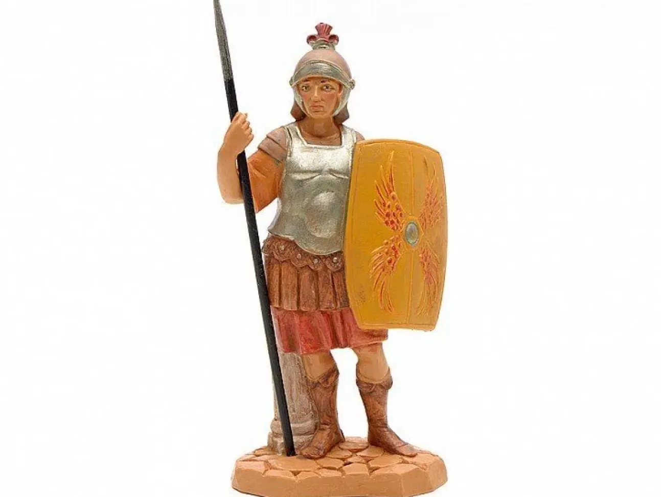 Soldato Romano Con Scudo 12Cm In Resina (F-24)